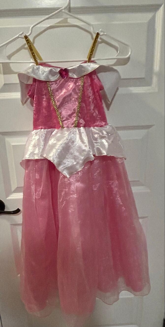 Great Pretenders Sleeping Beauty Costume Dress Pink Dress up Gown, size 5-6